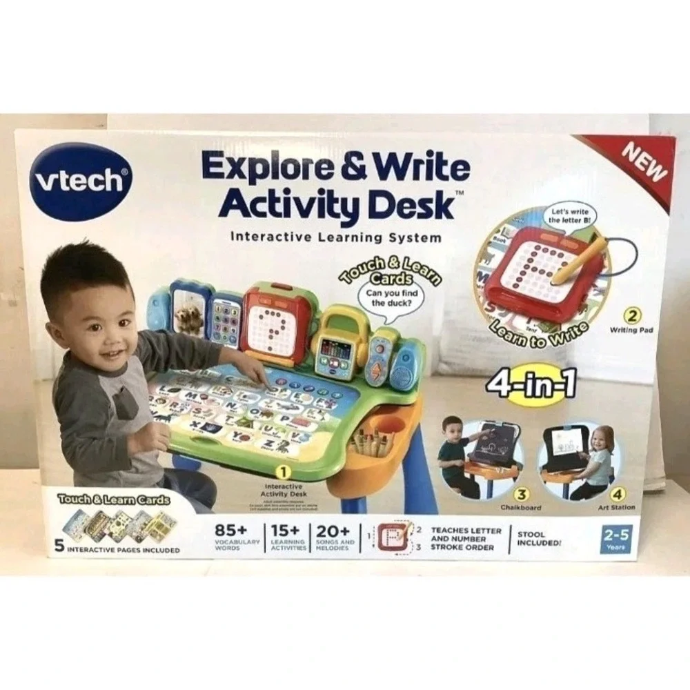 NEW Vtech 4-in-1 Explore & Write Activity Desk Interactive Learning System Kids